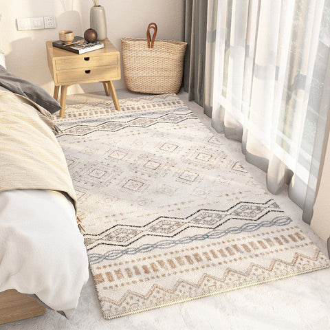 Contemporary Modern Rugs for Living Room, Thick Modern Rugs Next to Bed, Entryway Modern Runner Rugs, Modern Runner Rugs for Hallway-Art Painting Canvas