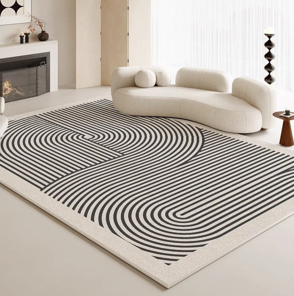 Abstract Contemporary Modern Rugs, Geometric Contemporary Rugs Next to Bed, Modern Rugs for Living Room, Modern Rugs for Dining Room