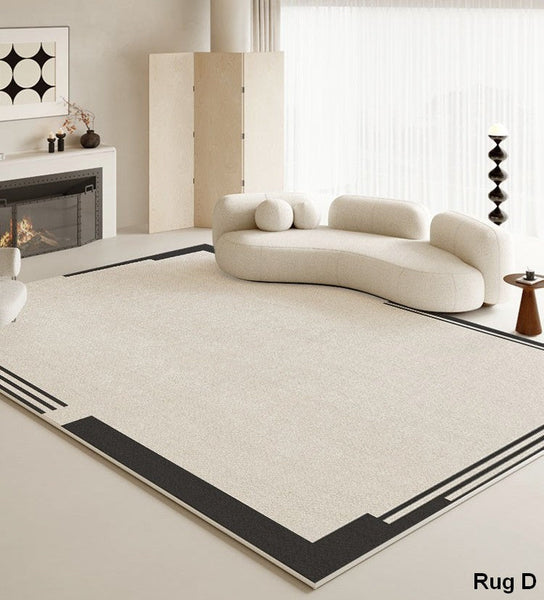 Simple Contemporary Area Rugs under Sofa, Large Area Rugs for Office, Living Room Modern Area Rug, Bedroom Modern Floor Rugs