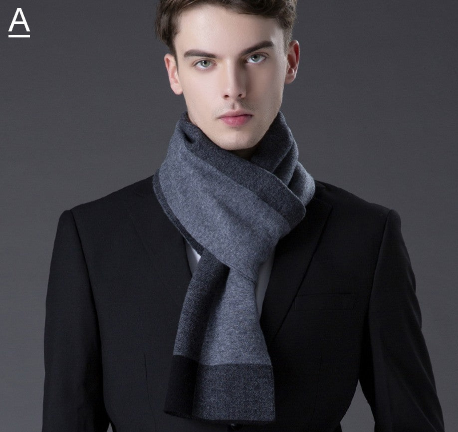 Formal Men Scarf Styles, Business Casual Scarf Men, Long Thick Wool Scarf, Men's Winter Scarf, Fashion Scarf, Christmas Gift for Men, Men's Wool Scarf Winter-Art Painting Canvas