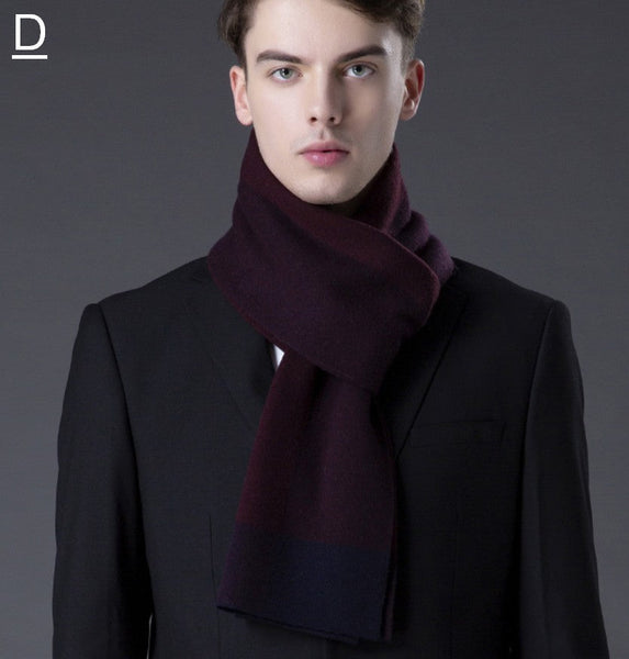Business Casual Scarf Men, Long Thick Wool Scarf, Men's Winter Scarf, Formal Men Scarf Styles, Fashion Scarf, Christmas Gift for Men, Men's Wool Scarf Winter-Art Painting Canvas
