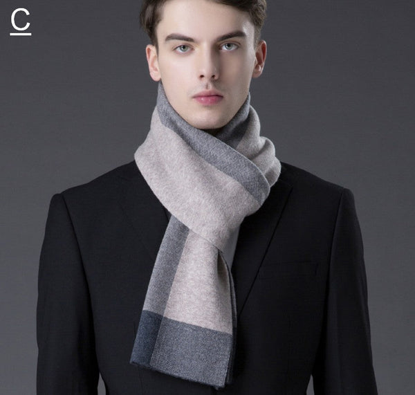 Business Casual Scarf Men, Long Thick Wool Scarf, Men's Winter Scarf, Formal Men Scarf Styles, Fashion Scarf, Christmas Gift for Men, Men's Wool Scarf Winter-Art Painting Canvas