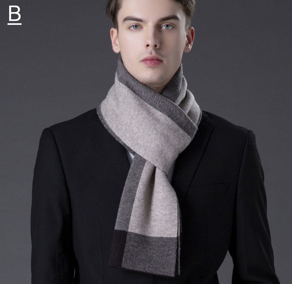 Business Casual Scarf Men, Long Thick Wool Scarf, Men's Winter Scarf, Formal Men Scarf Styles, Fashion Scarf, Christmas Gift for Men, Men's Wool Scarf Winter-Art Painting Canvas