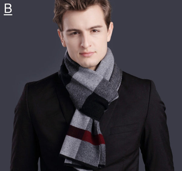 Christmas Gift for Men, Men's Wool Scarf Winter, Thick Wool Scarf, Men's Winter Scarf, Formal Men Scarf Styles, Business Casual Scarf Men, Fashion Scarf-Art Painting Canvas