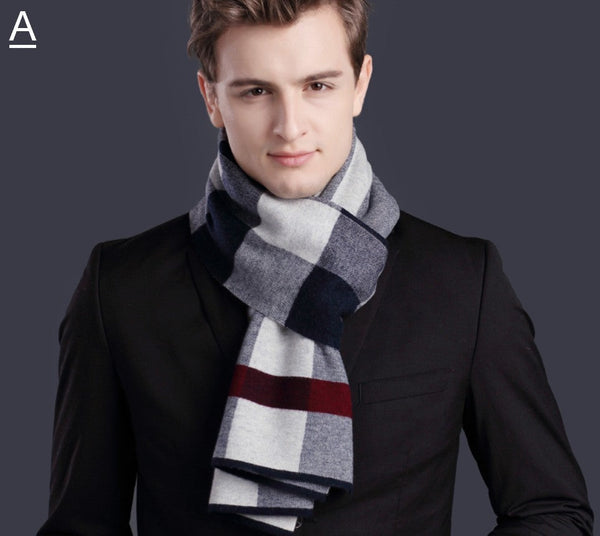Christmas Gift for Men, Men's Wool Scarf Winter, Thick Wool Scarf, Men's Winter Scarf, Formal Men Scarf Styles, Business Casual Scarf Men, Fashion Scarf-Art Painting Canvas