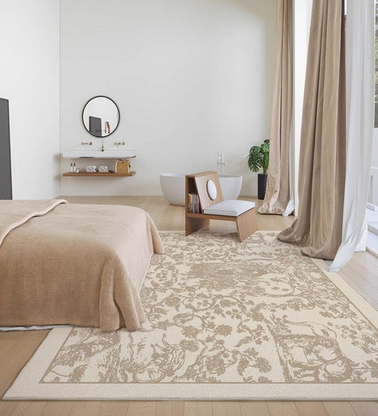 Thick Soft Rugs under Coffee Table, Contemporary Modern Rugs for Living Room, French Style Modern Rugs for Interior Design, Modern Rugs for Dining Room