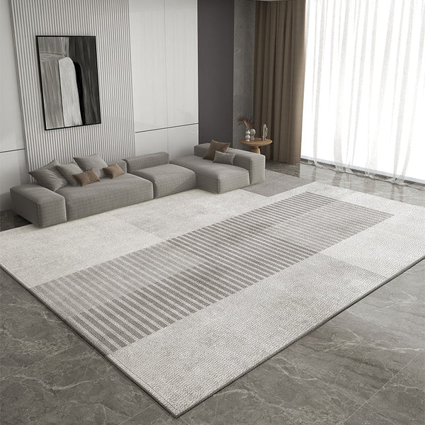 Living Room Modern Rugs, Dining Room Geometric Modern Rugs, Bedroom Modern Rugs, Extra Large Gray Contemporary Modern Rugs for Office-Art Painting Canvas