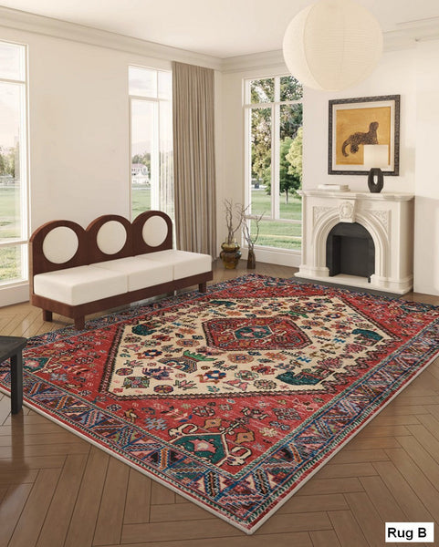 Vintage Rugs for Bedroom, Persain Rugs for Dining Room, Oversized Area Rugs for Living Room, Extra Large Vintage Persian Rugs, Antique Persian Rug-Art Painting Canvas