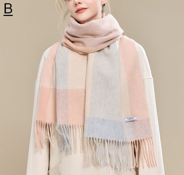 Elegant Wool Scarves, Winter Wool Scarf, Warm Winter Scarf, Holiday Scarf, Christmas Gifts for Her, Cold Weather Scarf, Fashion Scarf, Soft Cashmere Scarf for Girls-Art Painting Canvas