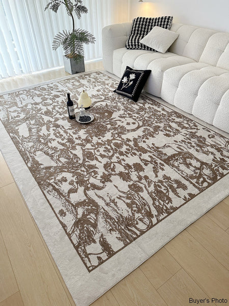 Soft Rugs under Coffee Table, Contemporary Modern Rugs for Living Room, Thick French Style Modern Rugs for Interior Design, Modern Rugs for Dining Room