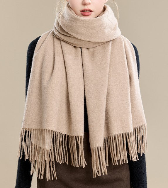 Soft Wool Scarf for Women, Long Wool Scarf, Evening Wrap, Camel Brown Winter Shawl, Elegant Shawl, Warm Cape, Fashion Scarf, Christmas Gift, Gifts for Women-Art Painting Canvas