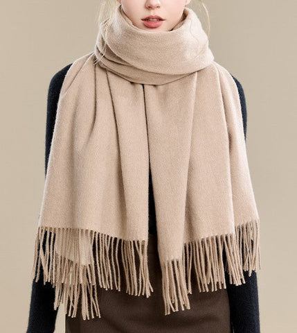 Soft Wool Scarf for Women, Long Wool Scarf, Evening Wrap, Camel Brown Winter Shawl, Elegant Shawl, Warm Cape, Fashion Scarf, Christmas Gift, Gifts for Women-Art Painting Canvas