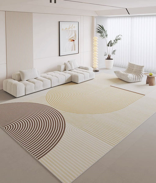 Modern Living Room Rug Placement Ideas, Modern Geometric Carpets for Office, Bedroom Modern Area Rugs, Modern Area Rugs under Dining Room Table-Art Painting Canvas