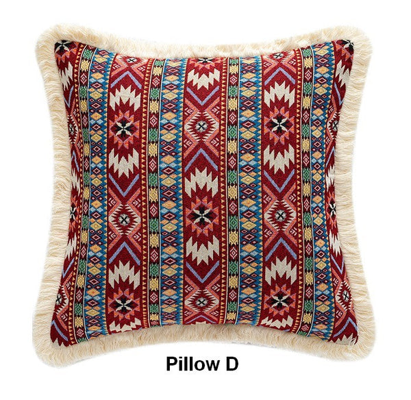 Decorative Throw Pillows for Bedroom, Bohemian Decorative Sofa Pillows for Living Room, Extra Large Modern Geometric Pillows, Oriental Throw Pillow for Couch-Art Painting Canvas