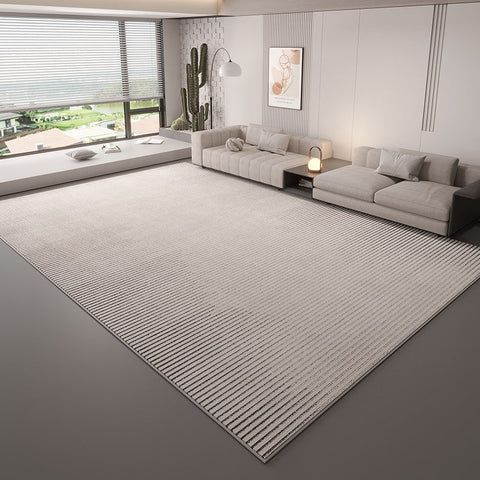 Large Modern Rugs in Living Room, Grey Modern Rugs under Sofa, Abstract Contemporary Rugs for Bedroom, Dining Room Floor Carpets, Modern Rugs for Office-Art Painting Canvas