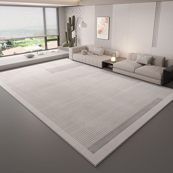 Abstract Contemporary Rugs for Bedroom, Grey Modern Rugs under Sofa, Large Modern Rugs in Living Room, Dining Room Floor Rugs, Modern Rugs for Office-Art Painting Canvas