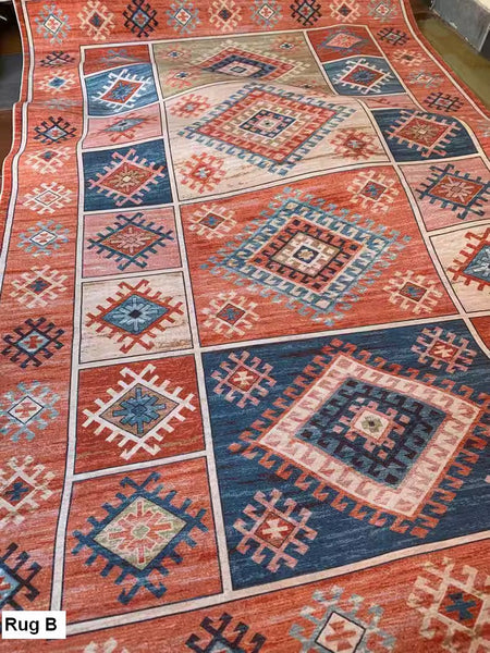 Living Room Vintage Area Rugs, Morocco Area Rugs for Dining Room, Traditional Persain Rugs for Bedroom, Traditional Colorful Persian Rugs