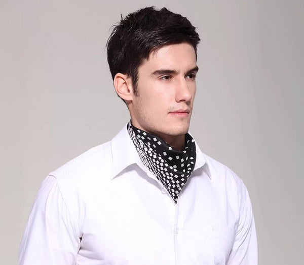 Mens Dress Silk Scarf, Pure Silk Square Scarf, Soft Silk Scarf Mens, Skinny Silk Scarf Men, Silk Neckerchief For Men, Summer Silk Scarf Men, Formal Silk Scarf Mens, Small Square Silk Scarf-Art Painting Canvas