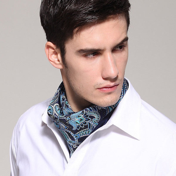 Pure Silk Square Scarf, Soft Silk Scarf Mens, Mens Dress Silk Scarf, Skinny Silk Scarf Men, Silk Neckerchief For Men, Summer Silk Scarf Men, Formal Silk Scarf Mens, Small Square Silk Scarf-Art Painting Canvas