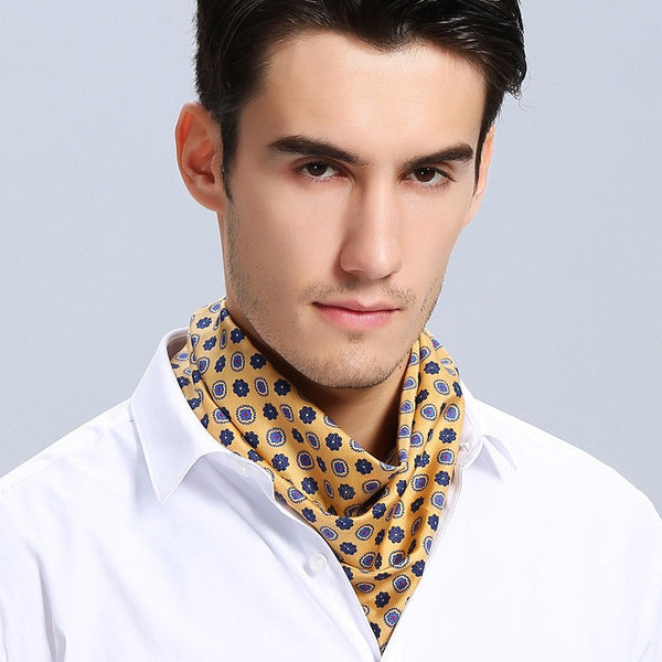 Lightweight Silk Scarf Men, Short Silk Scarf Business, Mens Silk Head Scarf, Mens Silk Neck Scarf, Silk Scarf For Work, Casual Silk Scarf Mens, Silk Ascot Scarf Men-Art Painting Canvas