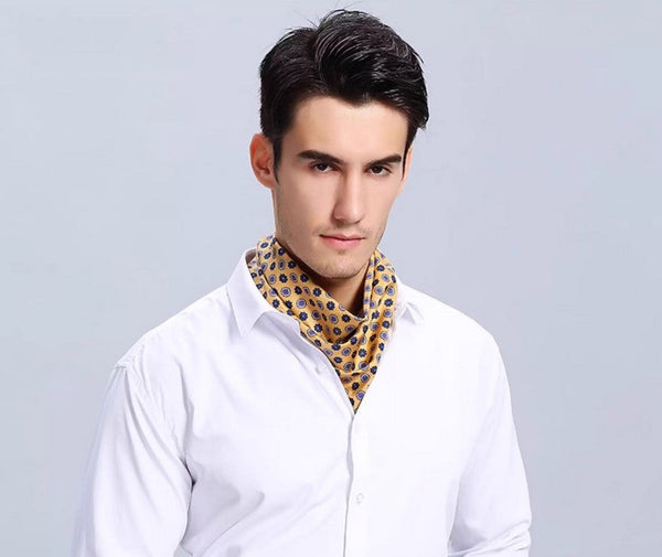 Lightweight Silk Scarf Men, Short Silk Scarf Business, Mens Silk Head Scarf, Mens Silk Neck Scarf, Silk Scarf For Work, Casual Silk Scarf Mens, Silk Ascot Scarf Men-Art Painting Canvas