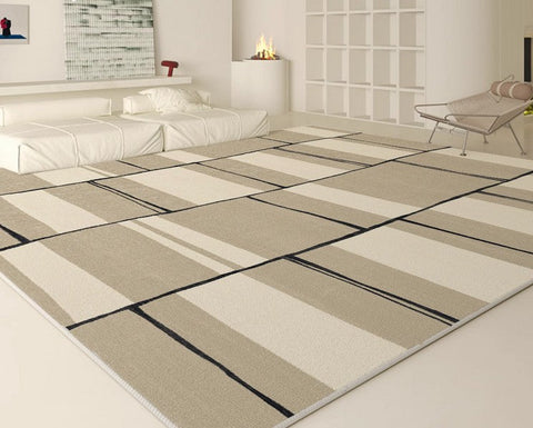 Bedroom Modern Floor Rugs, Modern Area Rug for Living Room, Contemporary Soft Rugs under Sofa, Large Area Rugs for Office-Art Painting Canvas