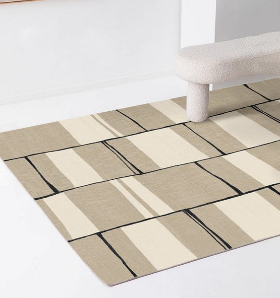 Bedroom Modern Floor Rugs, Modern Area Rug for Living Room, Contemporary Soft Rugs under Sofa, Large Area Rugs for Office-Art Painting Canvas