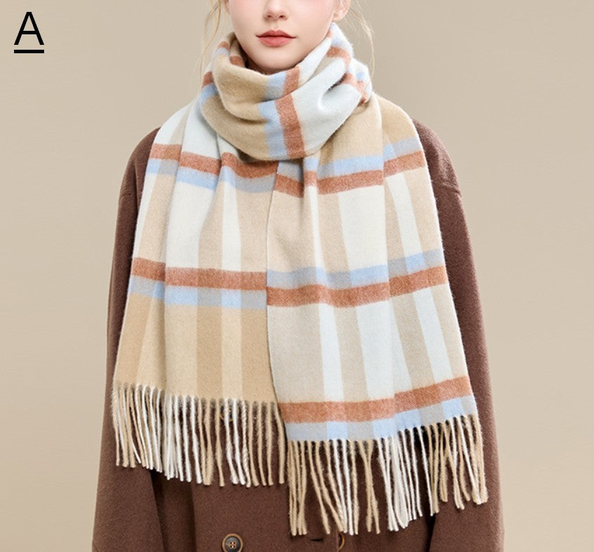 Elegant Wool Scarves, Winter Wool Scarf, Warm Winter Scarf, Holiday Scarf, Christmas Gifts for Her, Cold Weather Scarf, Fashion Scarf, Soft Cashmere Scarf for Girls-Art Painting Canvas