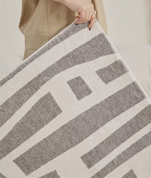 Large Modern Rugs for Living Room, Gray Geometric Area Rugs for Bedroom, Contemporary Area Rugs for Dining Room-Art Painting Canvas