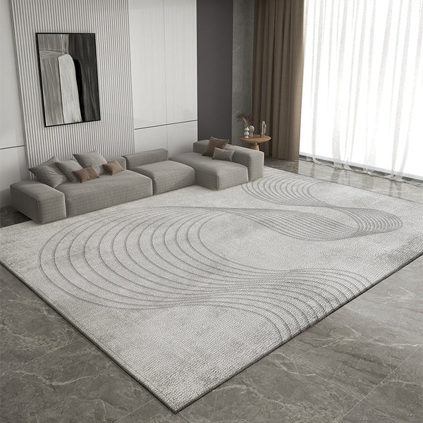 Geometric Modern Rugs for Sale, Modern Rug Placement Ideas for Living Room, Gray Rugs for Dining Room, Contemporary Modern Rugs for Bedroom-Art Painting Canvas
