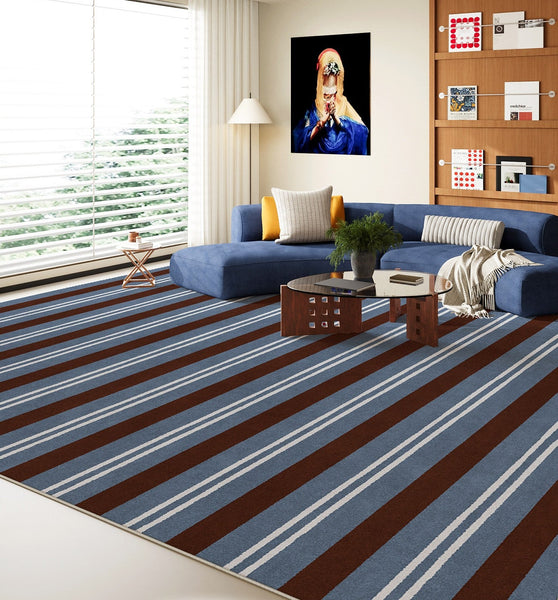 Colorful Modern Rugs for Living Room, Dining Room Geometric Modern Rugs, Mid Century Modern Rugs, Contemporary Modern Rugs under Coffee Table-Art Painting Canvas
