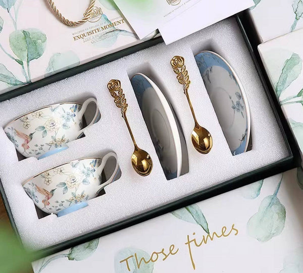 Luxury Tea Cup with Saucer, Elegant Coffee Cup, Ceramic Tea Cup Set, Porcelain Coffee Cup, Porcelain Tea cups, British Tea Cup Set, Afternoon Tea Cup with Saucer Set-Art Painting Canvas