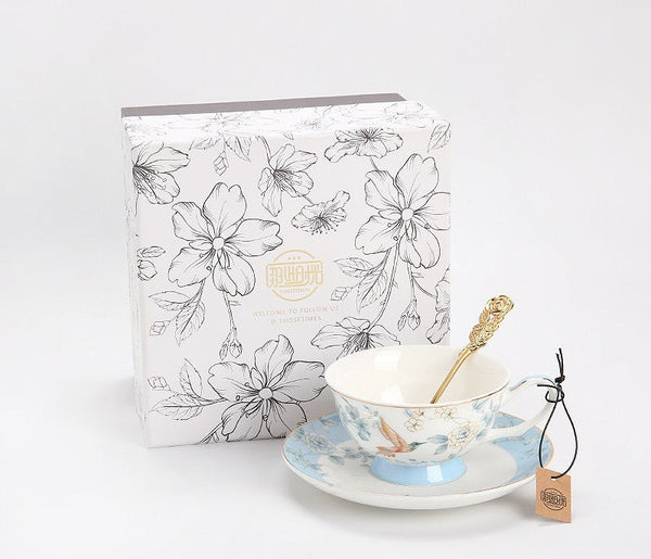 Ceramic Tea Cup Set, Luxury Tea Cup with Saucer, Elegant Coffee Cup, Porcelain Coffee Cup, Porcelain Tea cups, British Tea Cup Set, Afternoon Tea Cup with Saucer Set-Art Painting Canvas