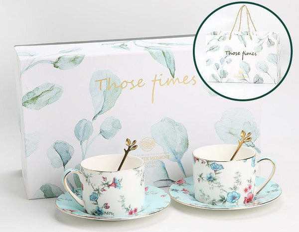 Elegant Coffee Cup, Porcelain Tea cups, British Tea Cup Set, Vintage Tea Cup Set, Afternoon Tea Cup with Saucer Set, Porcelain Coffee Cups, Coffee Cup in Gift Box-Art Painting Canvas