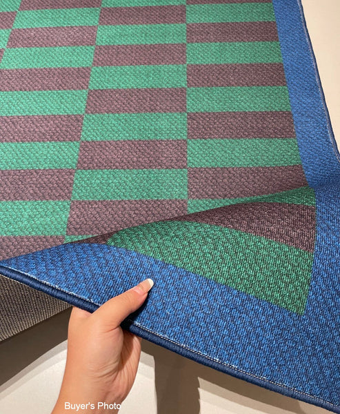 Modern Living Room Rug Ideas, Geometric Contemporary Area Rugs, Green Mid Century Modern Rugs, Colorful Modern Rugs for Dining Room-Art Painting Canvas