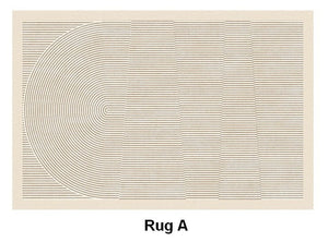 Bedroom Modern Rugs, Modern Living Room Area Rugs, Soft Modern Rugs under Coffee Table, Modern Rugs for Dining Room Table, Geometric Floor Carpets-Art Painting Canvas