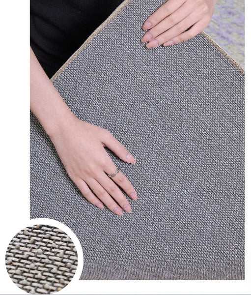 Blue Modern Rugs for Dining Room, Bedroom Modern Floor Carpet, Mid Century Area Rugs, Contemporary Modern Living Room Rug Ideas-Art Painting Canvas