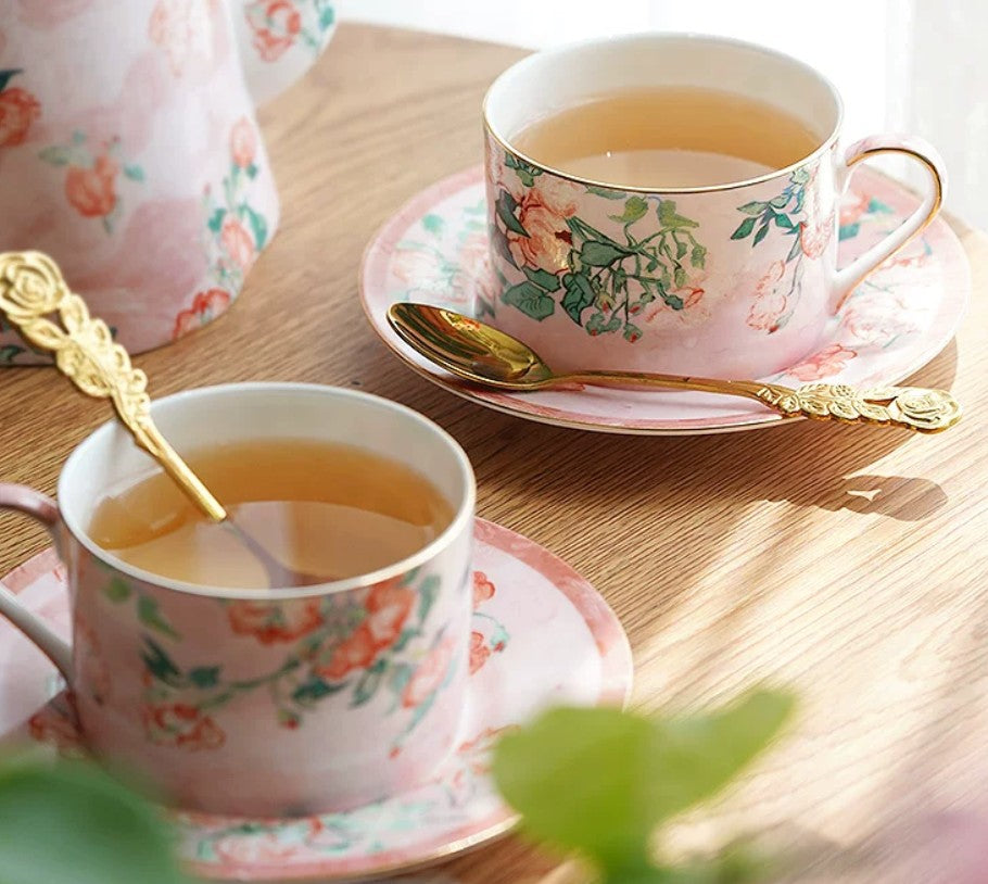 Elegant Coffee Cup Porcelain Tea Cups British Tea Cup Set With Saucer