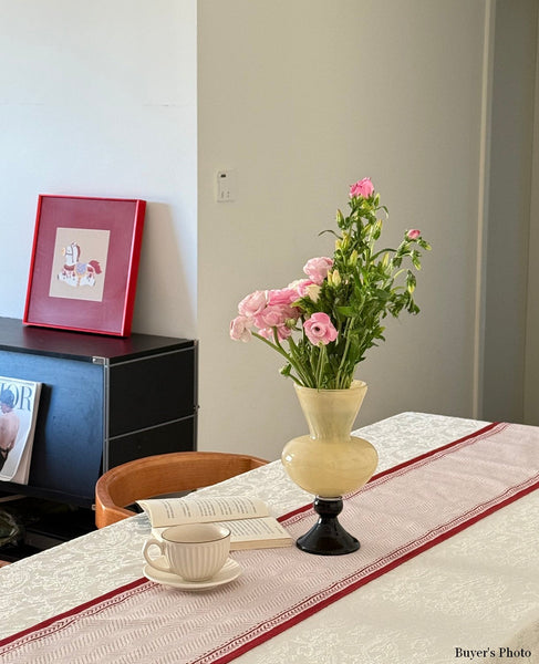 Unique Decorative Glass Vase, Centerpiece Contemporary Vases on Table, Mid Century Glass Vases, Handmade Modern Vases for Living Room, Modern Glass Vase for Flowers-Art Painting Canvas