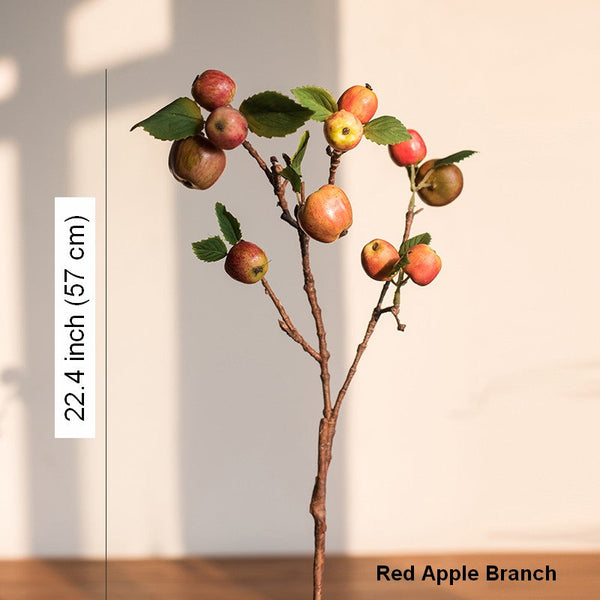 Green Apple Branch, Fruit Branch, Table Centerpiece, Beautiful Modern Flower Arrangement Ideas for Home Decoration, Simple Artificial Floral for Dining Room-Art Painting Canvas