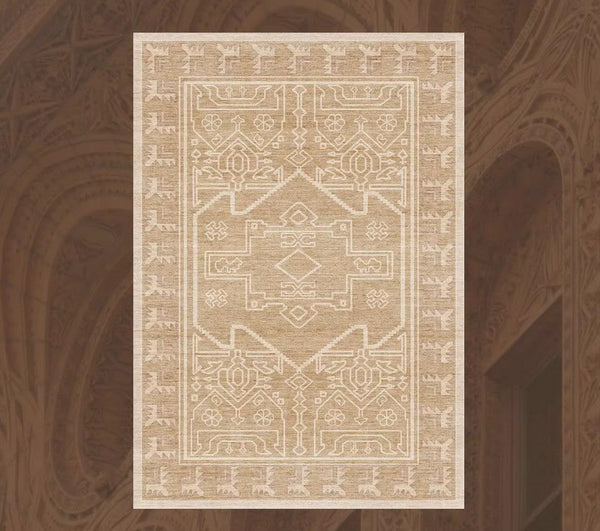 Large Modern Rugs under Dining Room Table, Contemporary Abstract Rugs Next to Bed, Geometric Modern Carpets for Office, Vintage Soft Turkish Rug for Living Room-Art Painting Canvas