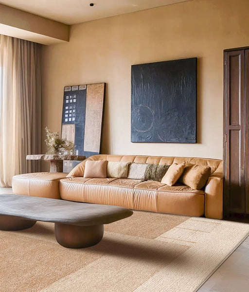 Large Modern Rugs for Living Room, Mid Century Modern Rugs for Bedroom, Contemporary Abstract Rugs under Dining Room Table-Art Painting Canvas