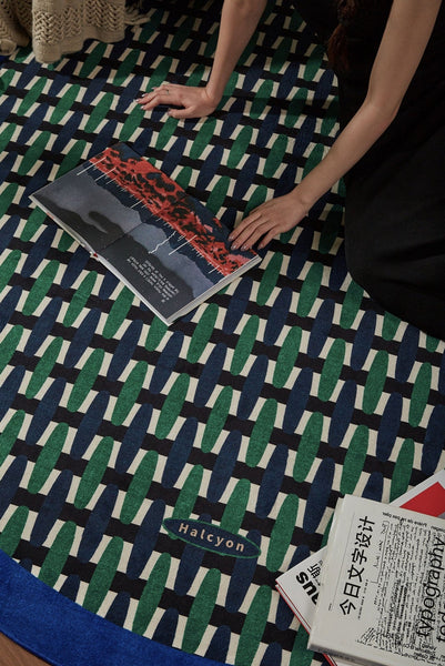 Abstract Contemporary Round Rugs under Chairs, Mid Century Circular Rugs for Bedroom, Modern Rugs for Dining Room, Geometric Modern Rugs for Living Room