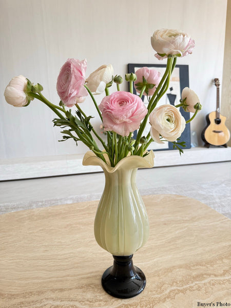 Centerpiece Contemporary Vases on Table, Mid Century Glass Vases, Unique Decorative Glass Vase, Handmade Modern Vases for Living Room, Modern Glass Vase for Flowers-Art Painting Canvas