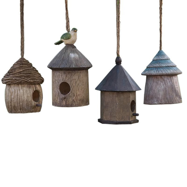 Resin Bird Nest for Garden Ornament, Bird House in the Garden, Lovely Birds House, Outdoor Decoration Ideas, Garden Ideas-Art Painting Canvas