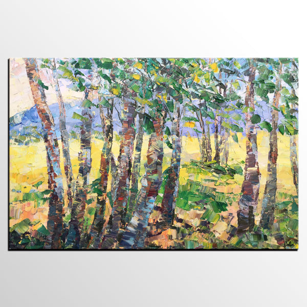 Landscape Painting, Large Canvas Painting, Bedroom Wall Art, Canvas Art, Wall Art, Original Artwork, Abstract Painting, Modern Art, Tree Painting-Art Painting Canvas