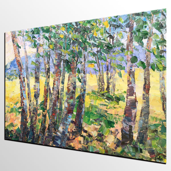 Landscape Painting, Large Canvas Painting, Bedroom Wall Art, Canvas Art, Wall Art, Original Artwork, Abstract Painting, Modern Art, Tree Painting-Art Painting Canvas
