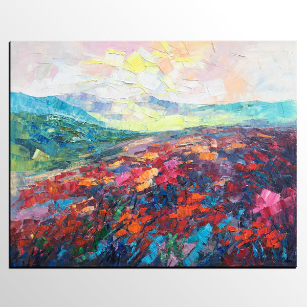 Canvas Art, Mountain Landscape Original Painting, Custom Large Modern Wall Art, Buy Art Online-Art Painting Canvas