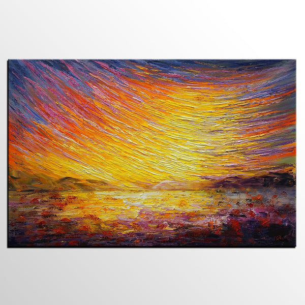 Abstract Landscape Painting, Custom Original Paintings, Modern Canvas Painting, Simple Modern Art-Art Painting Canvas