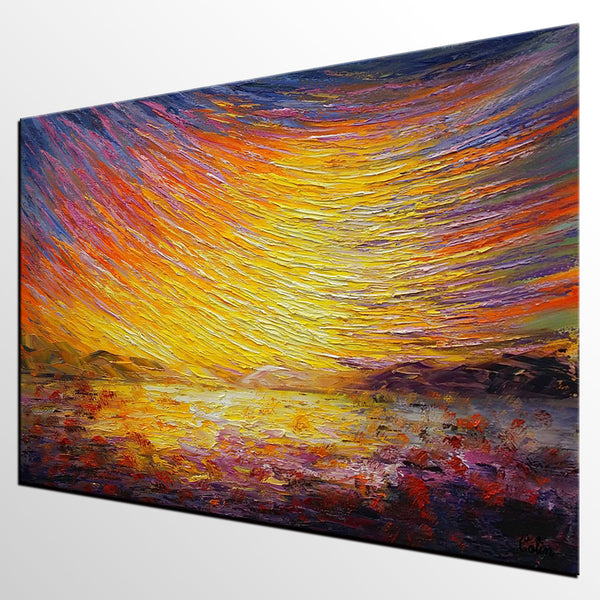 Abstract Landscape Painting, Custom Original Paintings, Modern Canvas Painting, Simple Modern Art-Art Painting Canvas